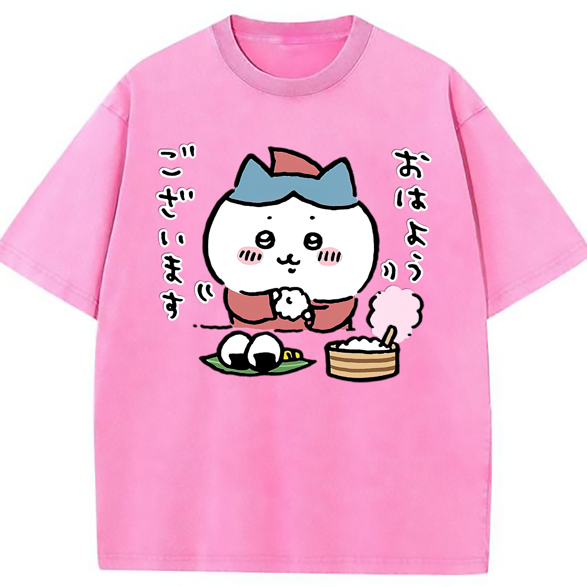 （画像用） ちいかわ ハチワレ Chii-kawa hachiware 綿100% ヴィンテージ風 半袖Tシャツ（フロントプリント）